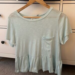 Francesca’s blue babydoll blouse